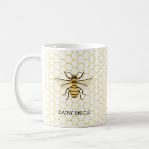 Taza De Café Abeja Mielera Pequeña En Camino Amarillo Fiesta de