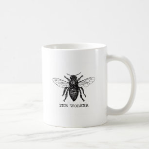 Taza De Café Abeja Obrera Miel Abejorro Negro
