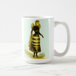 Taza De Café ABEJA REINA del vintage o mujer del avispón en
