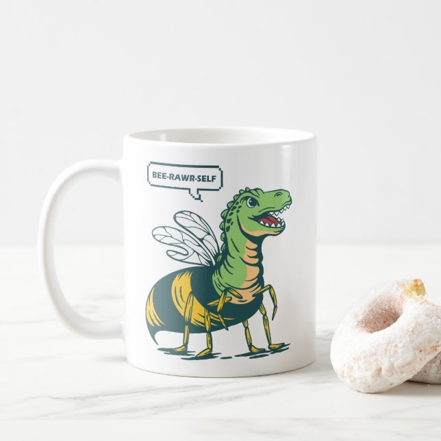 Taza De Café Abeja-Rugido-Propio (Con donut)