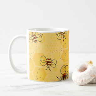 Taza De Café Abeja Zumbando Abejas de Miel Lindas 