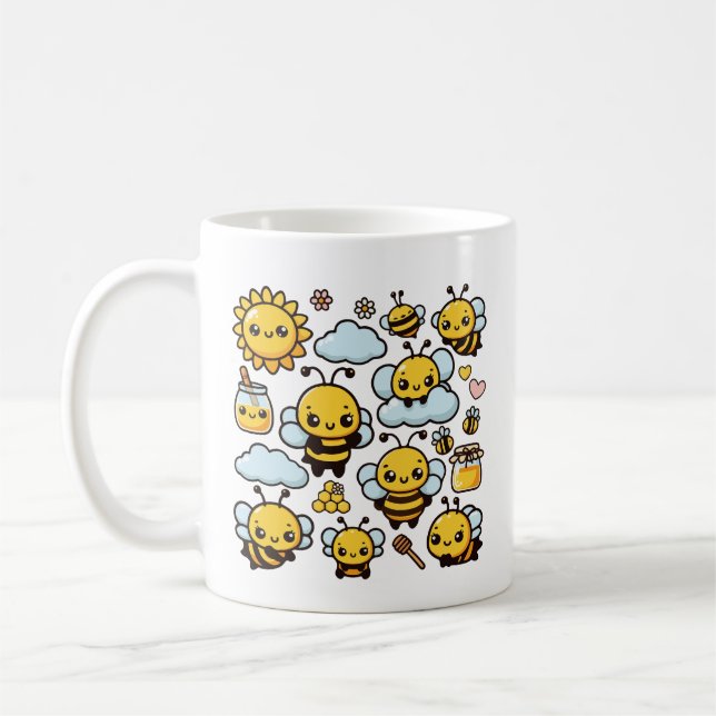 Taza De Café Abejas adorables  (Izquierda)