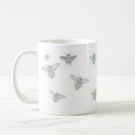 Taza De Café Abejas de burbujas aleatorias