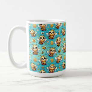 Taza De Café Abejas de dibujos animados lindas