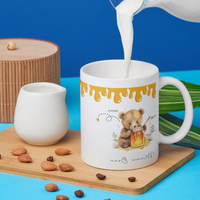 Taza De Café Abejas de miel con Mama Bear regalo para mamá (Subido por el creador)