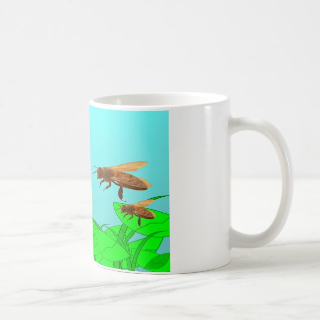Taza De Café Abejas de tres (Derecha)