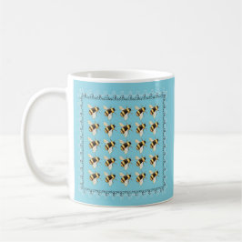 Taza De Café Abejas en Blue Mug