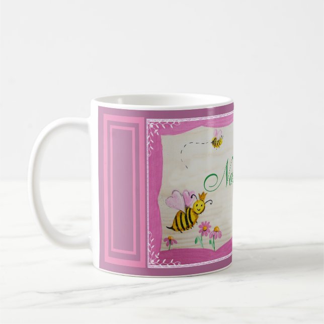 Taza De Café Abejas en la jardinera (Izquierda)