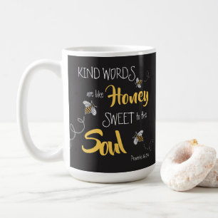Taza De Café Abejas Melíferas Palabras Amables Como Miel Modern