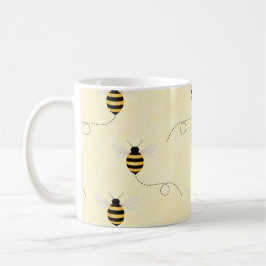 Taza De Café Abejas Negras Amarillas Doradas