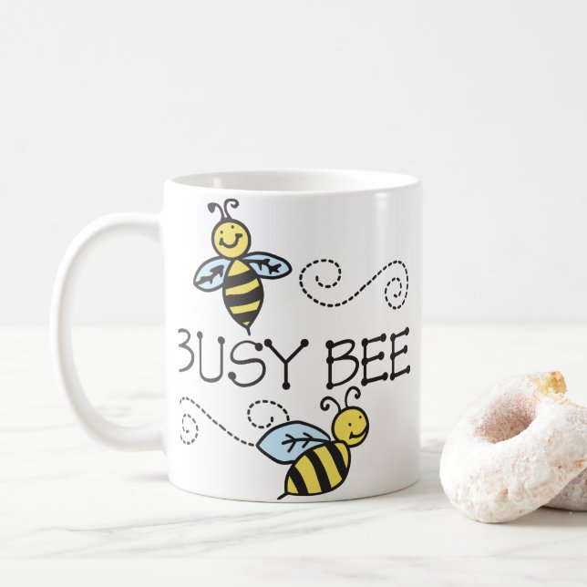 Taza De Café Abejas ocupadas (Con donut)
