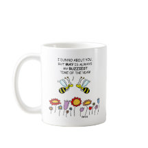 Abejas y flores de mayo jardinera mamá de dos lado