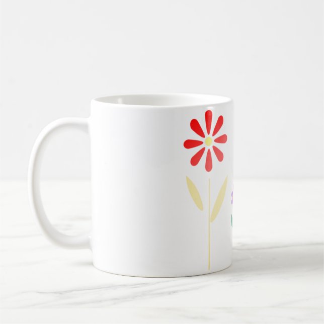 Taza De Café abejorro, flor, abeja (Izquierda)