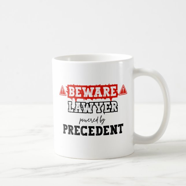 Taza De Café Abogado Con Poder Del Precedente | Fiscal divertid (Derecha)