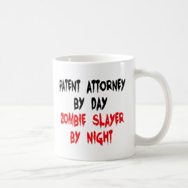 Taza De Café Abogado de patentes Zombie Slayer (Derecha)