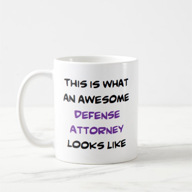 Taza De Café abogado defensor, impresionante (Izquierda)