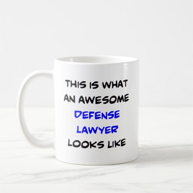 Taza De Café abogado defensor, impresionante (Izquierda)