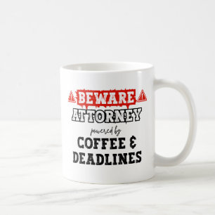 Taza De Café Abogado impulsado por café y plazos   Abogado