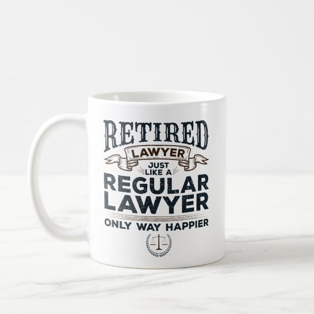 Taza De Café Abogado jubilado, abogado jubilado, muy feliz (Izquierda)