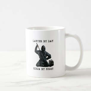 Taza De Café Abogado por el día, Ninja por noche