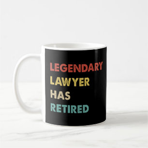 Taza De Café Abogado retro legendario se ha retirado