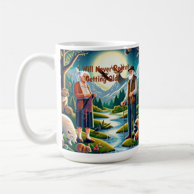 Taza De Café Abordar el viaje: un tributo eterno al envejecimie (Izquierda)