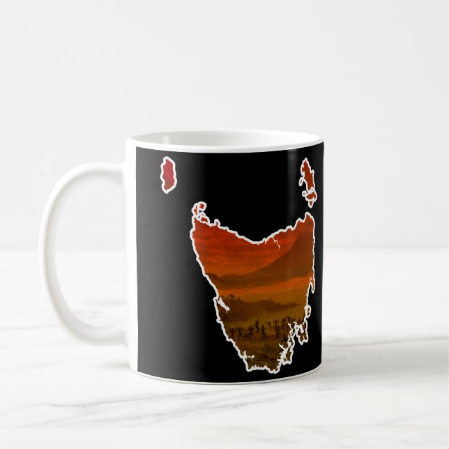 Taza De Café Aborigen de la tierra de Tasmania de John Glover V (Izquierda)