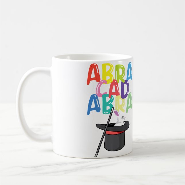 Taza De Café Abracadabra Magician Rabbit In A Hat Magic Wand (Izquierda)