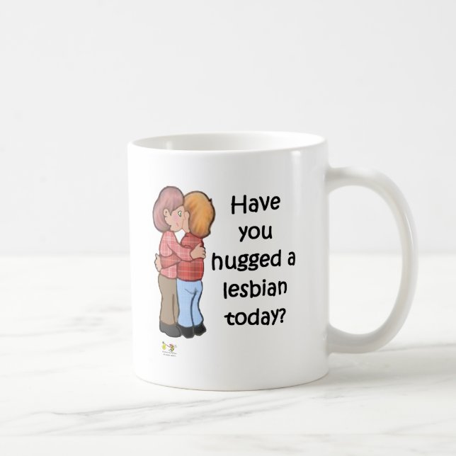 Taza De Café Abrace a una lesbiana (Derecha)