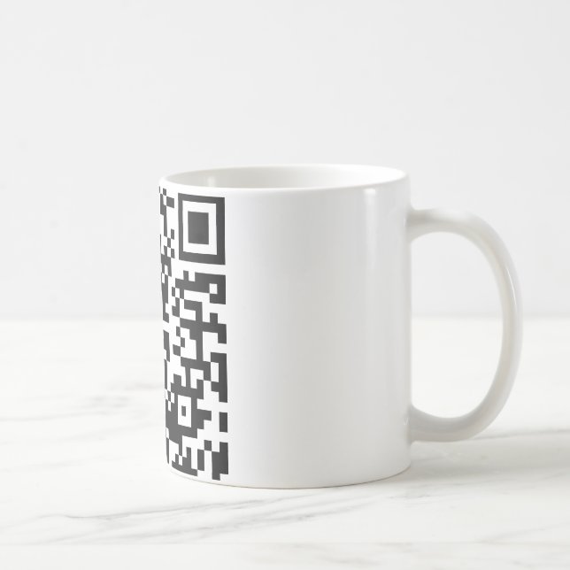 Taza De Café Abrace un código del friki QR (Derecha)