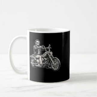 Taza De Café Abraham Abe Lincoln Motocicleta Motociclista Ameri