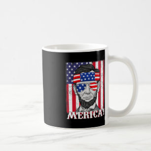 Taza De Café Abraham Lincoln 4 De Julio Bandera Americana B