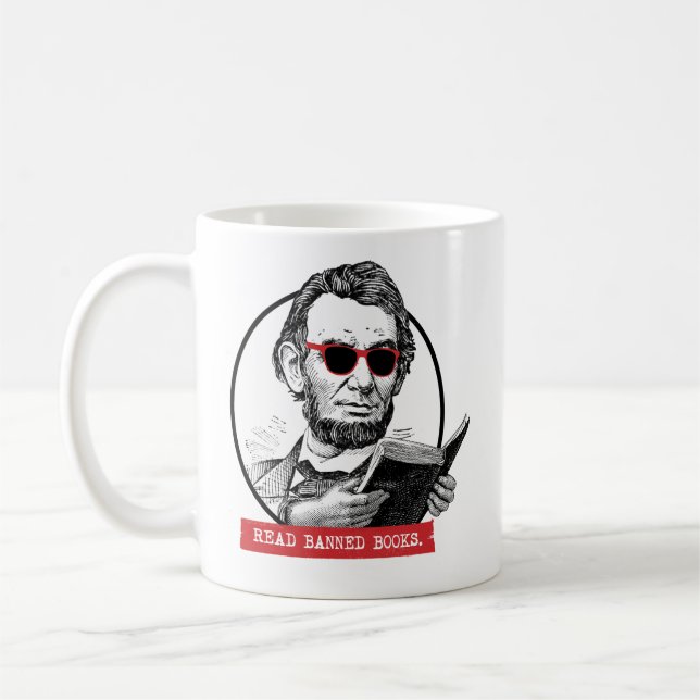 Taza De Café Abraham Lincoln Lee libros prohibidos (Izquierda)