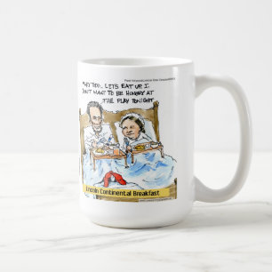 Taza De Café Abraham Lincoln & Mary Todd Desayuno en la cama