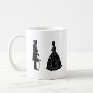 Taza De Café abraham lincoln mary todd lincoln silhouette