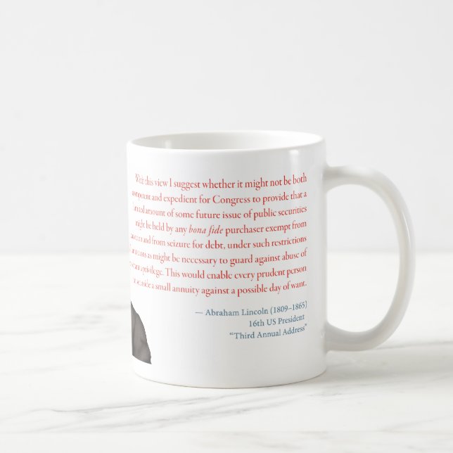 Taza De Café Abraham Lincoln Mug #27 (Derecha)
