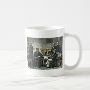 Taza De Café Abraham Lincoln y su gabinete