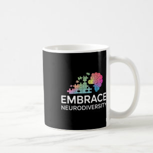 Taza De Café Abraza la Neurodiversidad Autismo Tdah Inclusión M