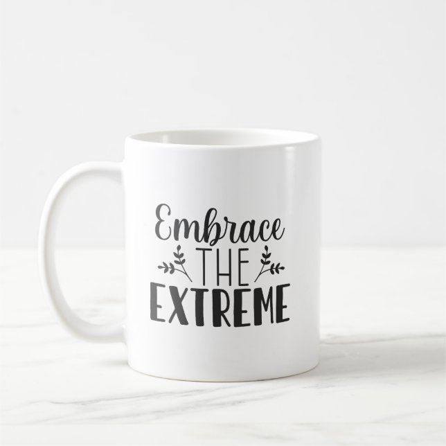 Taza De Café Abraza lo más extremo - Hustle, Gym, Éxito (Izquierda)