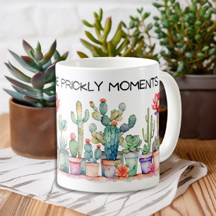 Taza De Café Abraza Los Pricos Momentos De Cacti Y Suculentos