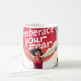 Taza De Café Abraza tu miedo - kawaii Motivational Runner