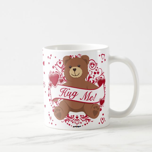 Taza De Café ¡Abrazame! El día de San Valentín Teddy Bear (Derecha)