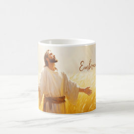 Taza De Café Abrazando el jarro ligero