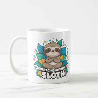 Taza De Café Abrazando mi meditación de eslogan interno
