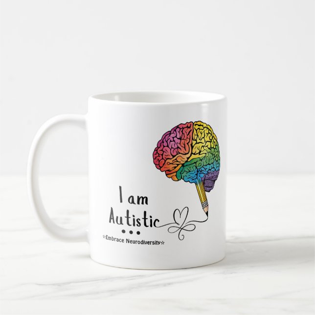 Taza De Café Abrazar la Neurodiversidad Mug (Izquierda)