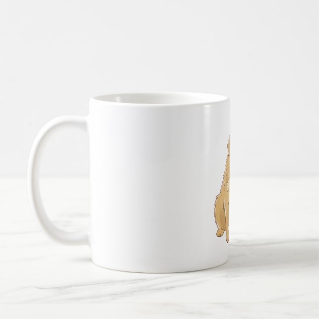 Taza De Café Abrazo de Golden Retriever (Izquierda)