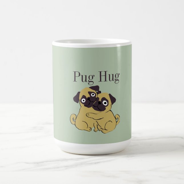 Taza De Café Abrazo de pug  (Centro)