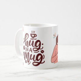 Taza De Café Abrazo en un El día de San Valentín de pareja sile
