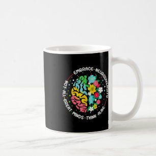 Taza De Café Abrazo Neurodiversidad Autismo cerebral Conciencia