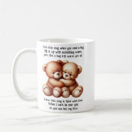 Taza De Café Abrazo personalizado en los teddies